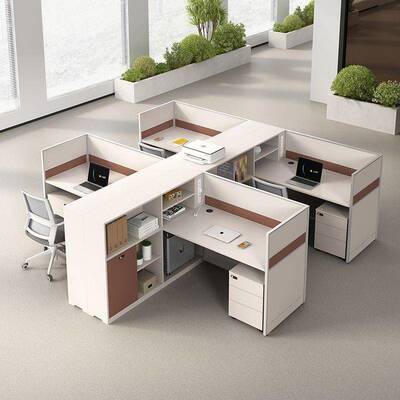 简约代WZ746008办公桌员人工位风隔断挡屏板卡座职四双财务办公桌