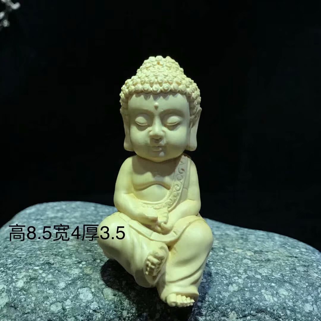黄杨木雕如来小佛摆件家居实木文玩手把件工艺品茶宠小件汽车饰品