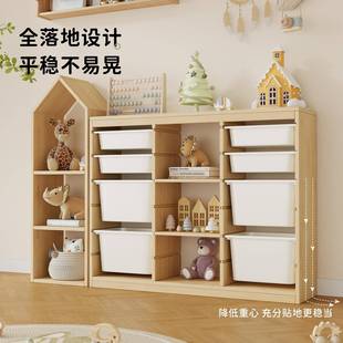 舒法特实木玩具收纳大柜客柜超容量靠墙玩厅具蒙氏儿童ALL收纳绘