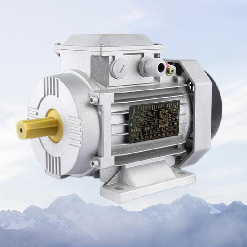 售YS三相YS铝壳方铝3壳电机8w0V1.5k4金极方型B14电机铝合材质散