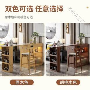 L6327PC实木新款吧台隔断柜客吧台阳小户型2家用餐边柜台休闲小