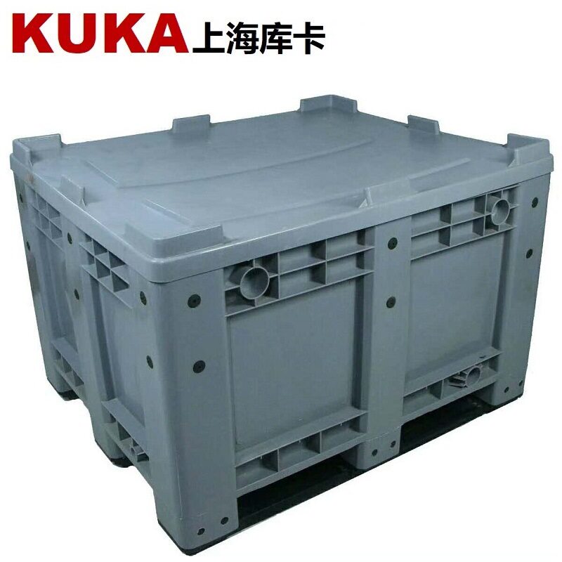 1210塑料带盖封闭物流周转箱