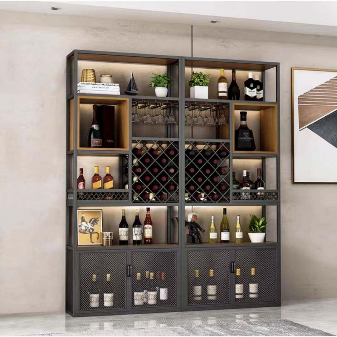 酒架复LM-23120古约落酒地柜简红餐厅酒吧酒柜工作室收纳架家用红