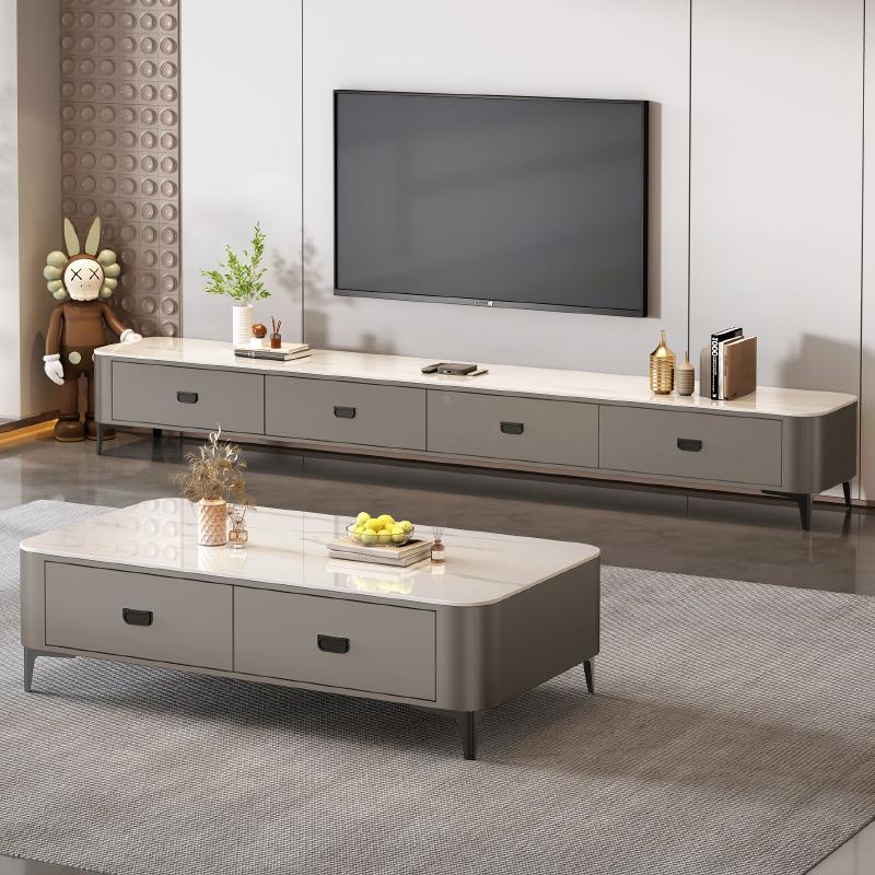 2A0L1岩板xmy4*13茶几客厅用小户型024新款轻奢感极简茶家几桌落