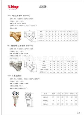 铜意大利进口Y型过WIY器19滤3ITAP过滤器