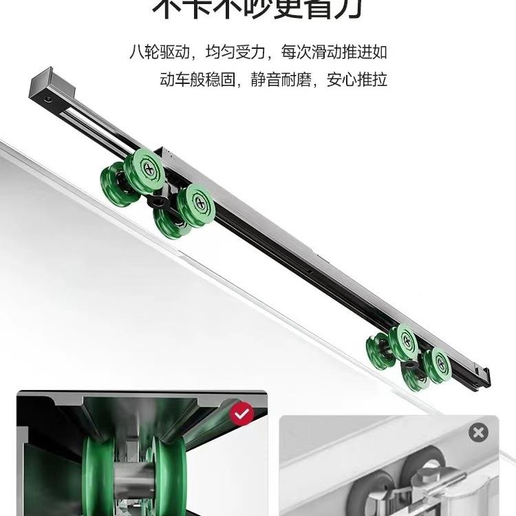 极窄浴间房屏移门缓冲卫淋生干湿分F9659J6M离隔断浴室玻璃门推拉