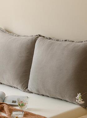 灯绒床头靠芯HQU垫新款软包大靠背卧床护腰榻榻米可拆洗室靠上枕