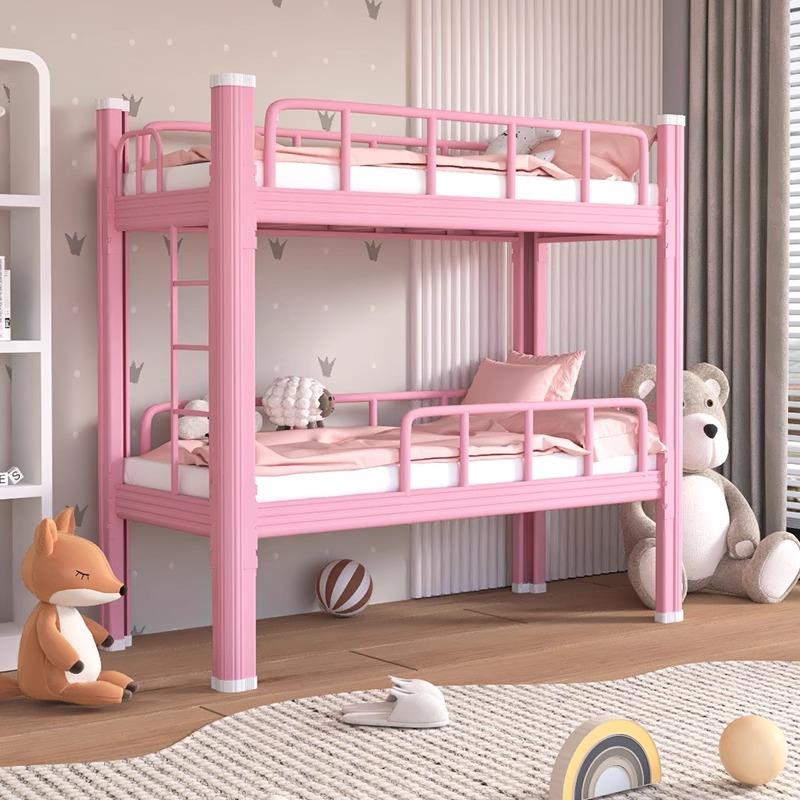 钢制培训机构午托班儿童午休床幼儿园宿舍双层上下铺彩色架子床