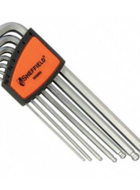 钢盾7件套公制加长球头内六角扳手S050005钢盾球头内六角7件套