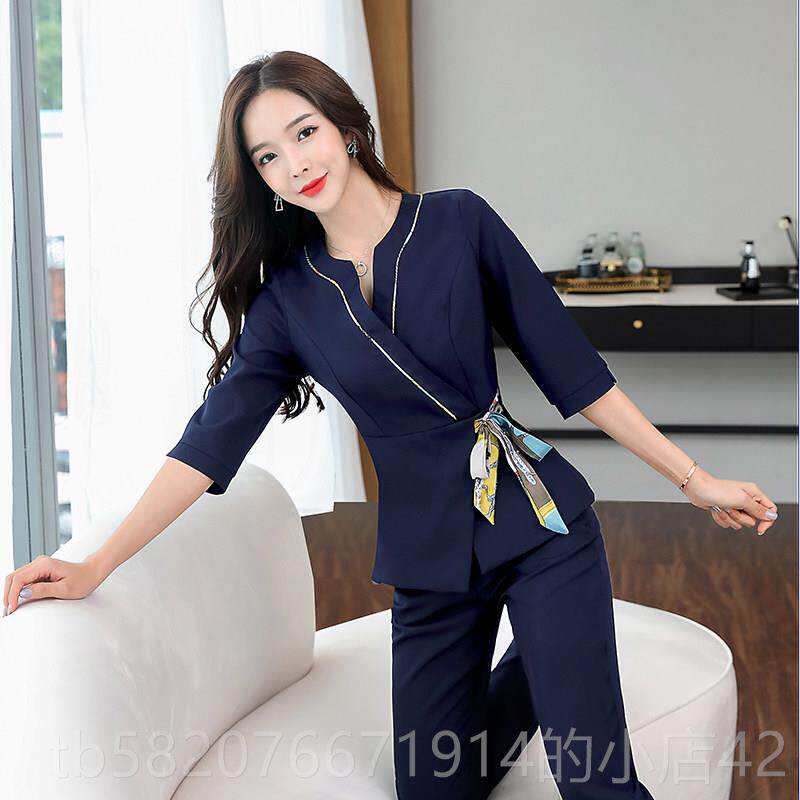 高档美容师工作服养生2疗馆气质高端时尚美容院205新款足足浴女技