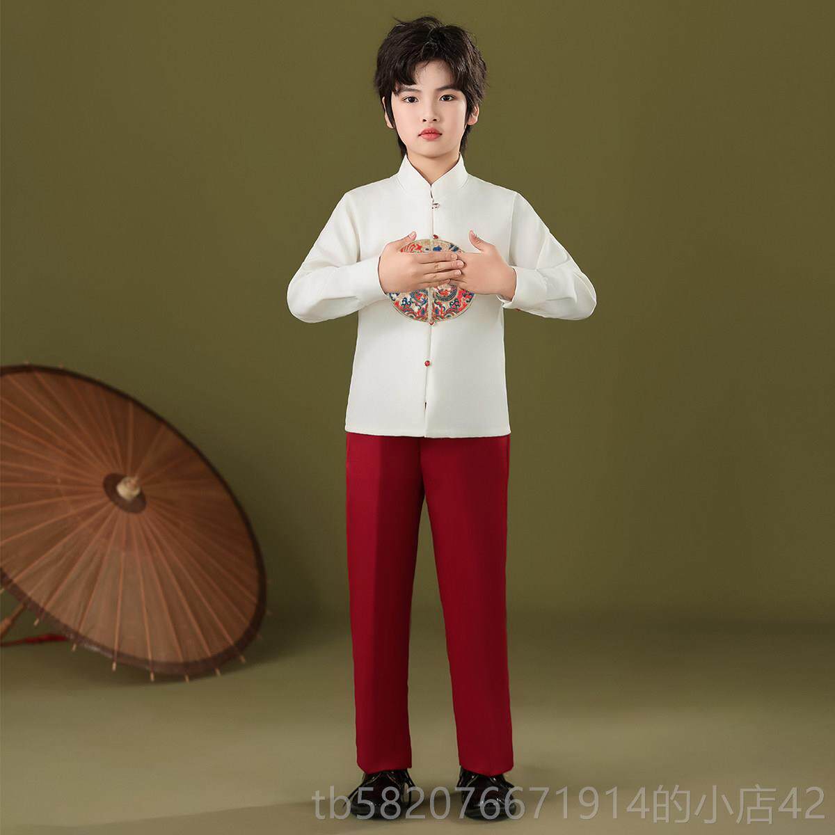 高档国儿童合团演出服大小学庆生中国风诗歌朗诵新中式歌唱比赛唱