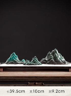 高档新中国风意干景观沙盘微景室观陶瓷桌面小饰品居家内禅意创假