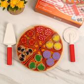 高档乐宝宝木质切切看彷真披萨房玩具儿童扮家家区酒礼物幼儿厨园