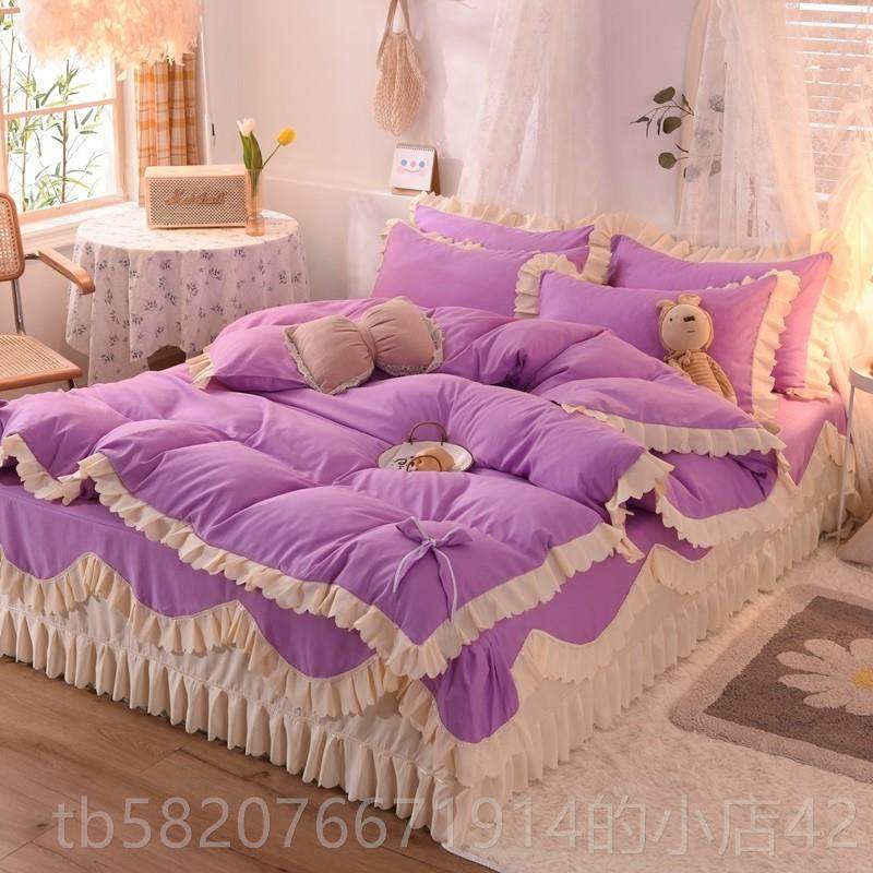 高档ins网红巾绣蕾花四件套纯棉韩式公主奢式无障碍华毛丝床床单,床上用品,床品套件/四件套/多件套,淘宝优惠券,粉丝福利购,淘宝优惠卷