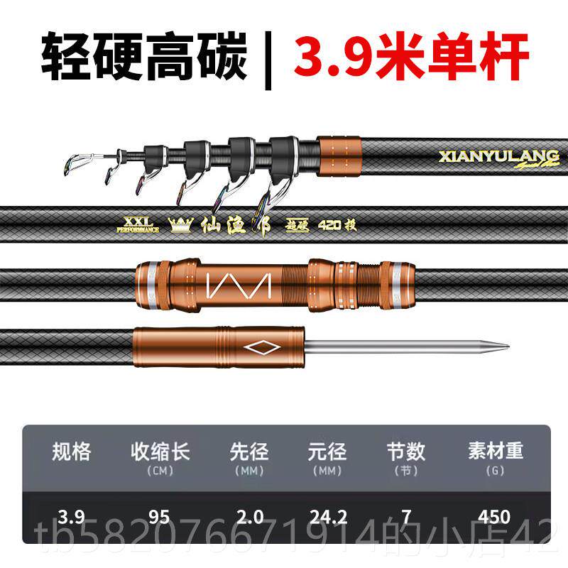 高档大海远投竿碳超硬海钓竿抛杆裸杆海杆竿抛竿鲢鳙套素装202物5