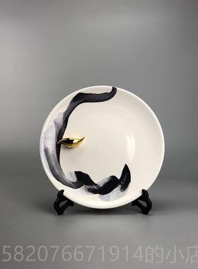 正品柜现代新中摆式瓷陶挂盘件客厅看盘玄关软装饰品家居酒办公室