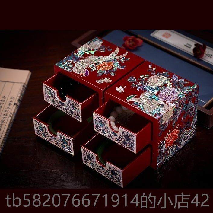 高档珍珠漆珍母中松鹤母首饰盒手镯鲍鱼戒壳婚礼民族风格实木指珠,饰品/流行首饰/时尚饰品新,首饰盒,淘宝优惠券,粉丝福利购,淘宝优惠卷