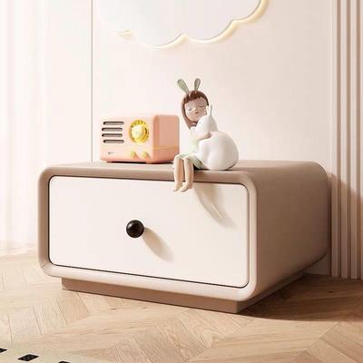 2025年新款高级感床头柜小型免安装创意简约现代全实木床边收纳柜
