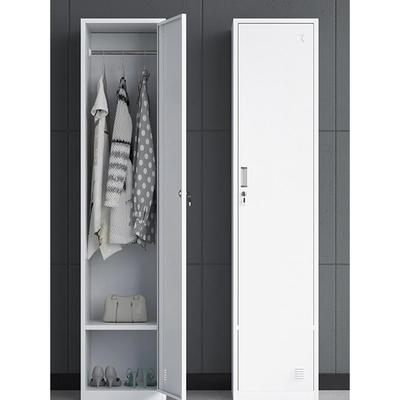 定制单门更衣柜单人铁皮员工家用阳台多门夹缝储物柜带锁收纳柜子