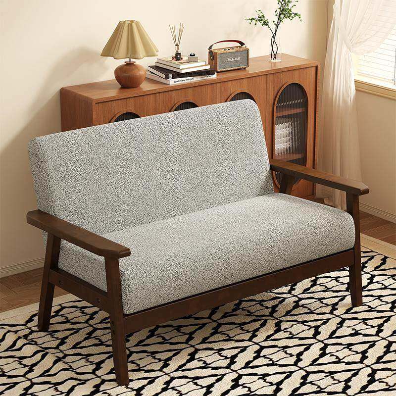 小户型客厅简易双人沙发经济型房间窄版两人位以休息区公寓小尺寸