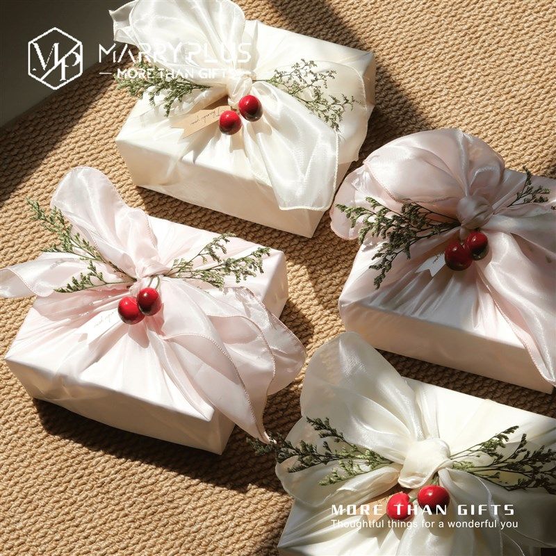 婚加 伴娘伴手礼女风吕敷轻奢礼盒装送宾客伴郎回礼婚礼气质实用