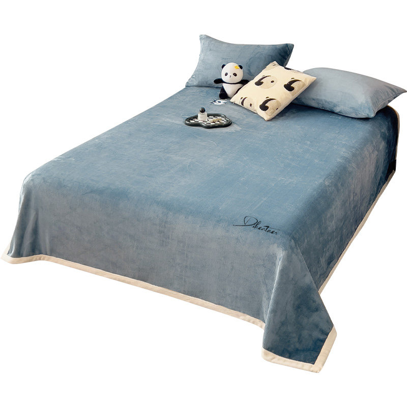 加绒床单单件毛毯双面毛绒面牛奶珊瑚法兰绒毯冬天冬季冬款床上用