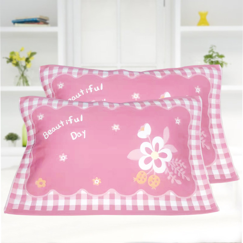 纯棉纱布加大加厚高档枕巾一对装红色结婚用全棉家用大码枕头垫巾,床上用品,枕巾,淘宝优惠券,粉丝福利购,淘宝优惠卷