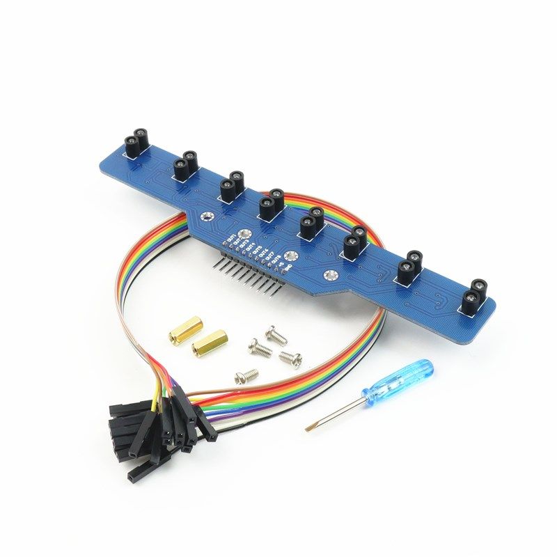 数字量八路灰度巡红线模块智能车电赛8路光敏黑白线识别循迹模块,电子元器件市场,传感器,淘宝优惠券,粉丝福利购,淘宝优惠卷