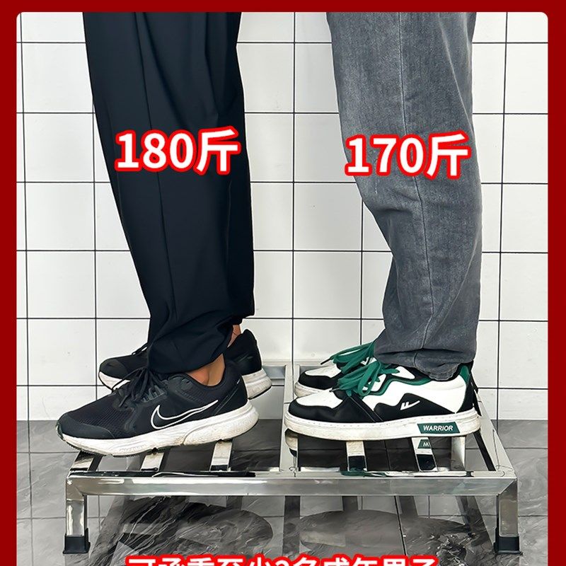 定制加厚四脚承重底架不锈钢置物架支架托架增高底托花架阳台架子