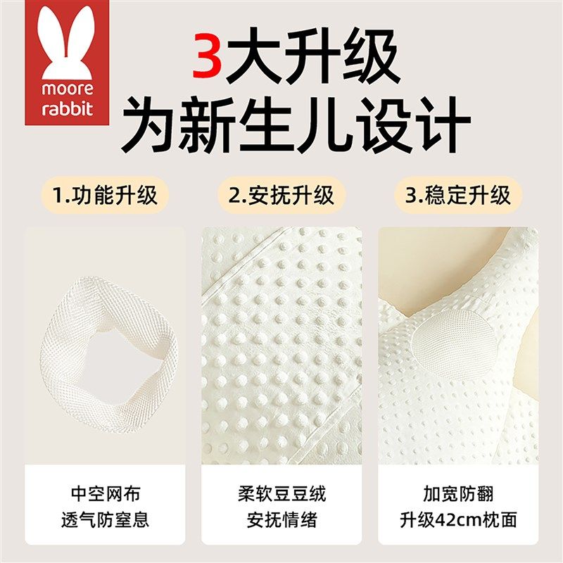 大白鹅婴儿排气枕宝宝防胀气肠绞痛趴睡枕飞机抱枕安抚搂睡觉神器