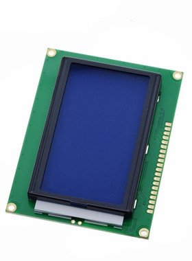 蓝屏黄绿色 LCD12864显示液晶屏 带中文字库 带背光12864-3.3V5 V