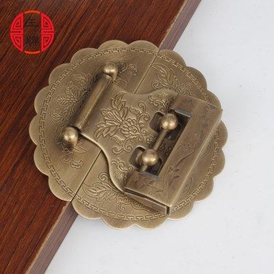 中式仿古樟木箱子纯铜箱扣箱牌免开孔搭扣首饰盒铜配件木盒锁扣,基础建材,锁具配件,淘宝优惠券,粉丝福利购,淘宝优惠卷