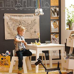 北欧儿童桌椅套装全实木结构INS儿童桌椅幼儿园桌椅套