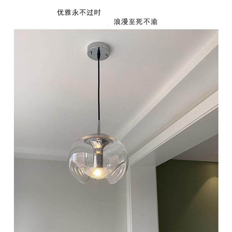 包豪斯玻璃吊灯中古风极简餐厅吊灯个性简约餐桌灯设计师风格吊灯