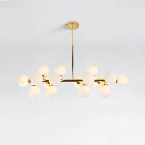 北欧简约客厅餐厅吊灯 创意服装店艺术设计吊灯 玻璃圆球多头灯饰