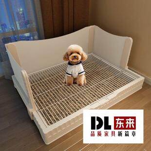 高围栏狗厕所防外溅挡板超大号加高加深不易踩屎漏尿中小型犬专用