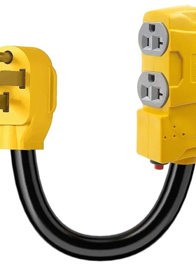 RVEV延长线NEMA14-50重型延长线带LED电源指示灯和电源线管理器