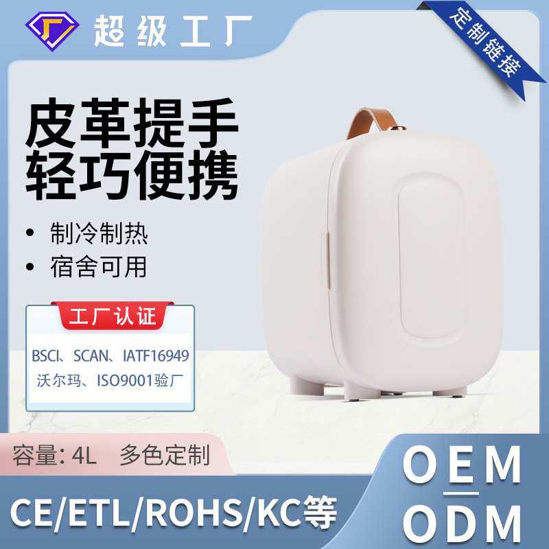 加工定制4L多色迷你冰箱冷暖两用低功率宿舍小冰箱便携式车载冰箱