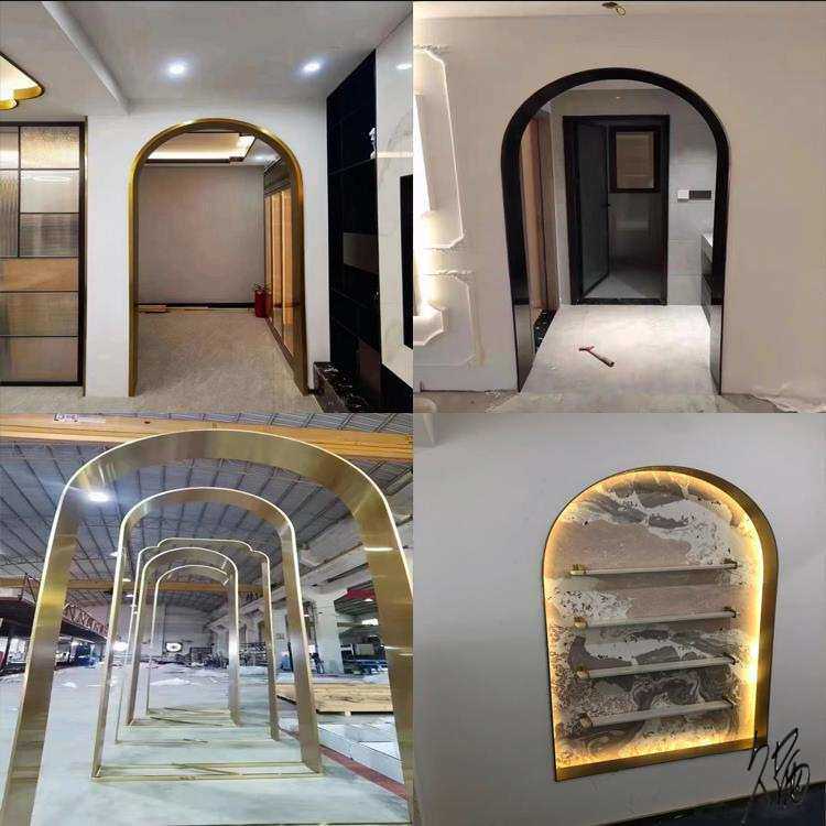 不锈钢门包边框套门边边框弧形装饰窗套收边条异型钛金踢脚线