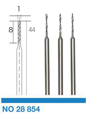 [28854]1.0mm,3支装高速钢钻头组德国进口普洛克森PROXXON迷你魔