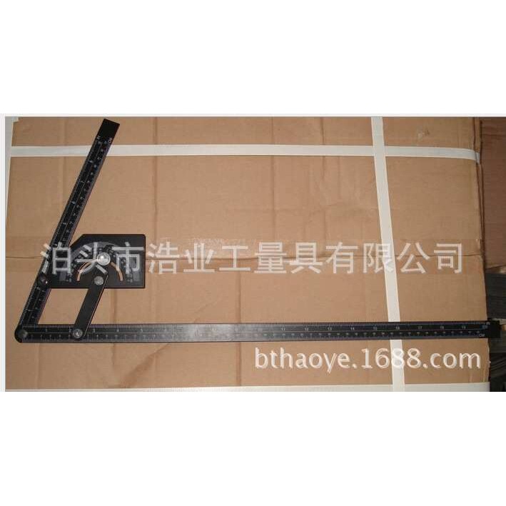 量角器碳钢 塑料角度尺 简易靠山770mm 分度尺 活动角尺