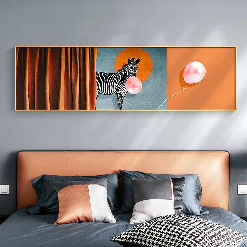 现代简约卧室床头装饰画动物气球背景墙挂画创意客厅墙面横幅壁画,模玩/动漫/周边/娃圈三坑/桌游,模型制作工具/辅料耗材,淘宝优惠券,粉丝福利购,淘宝优惠卷
