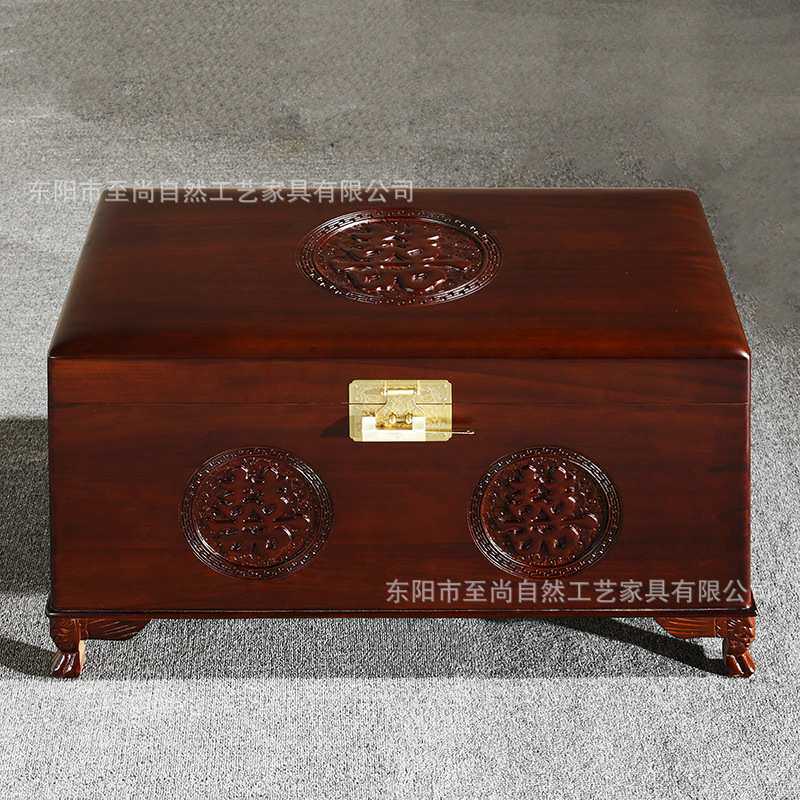 樟木箱喜字樟木箱香樟木箱子香樟木储物衣箱香樟木字画收纳箱子