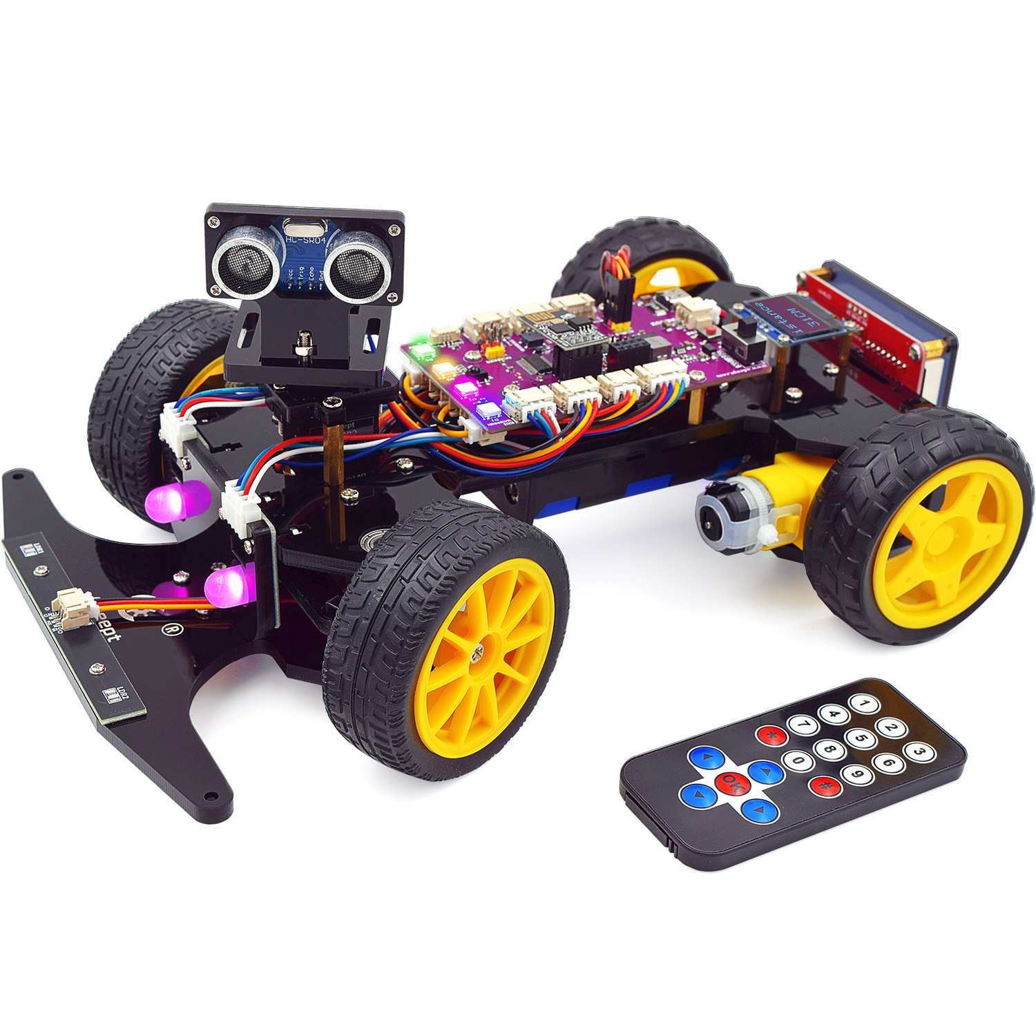 格物创意Arduino智能小车红外遥控 WIFI APP遥控