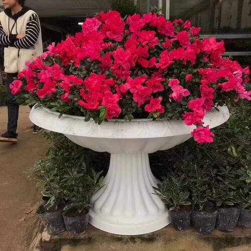户外欧式高脚花钵花盆花篮酒杯庭院室外欧式花盆庭院花盆罗马盆