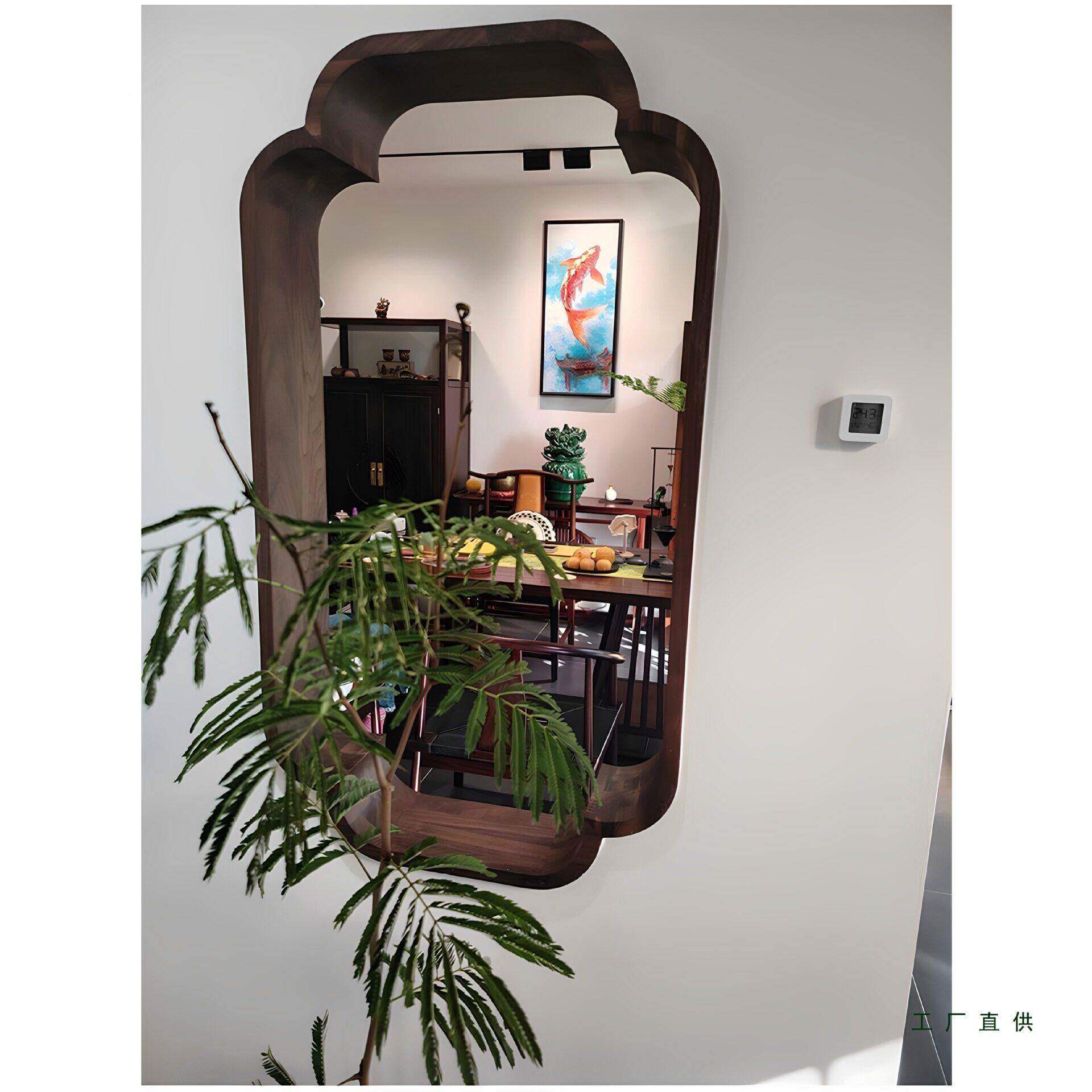 985宋美学花窗仿古海棠小轩窗入角户玄关造景实木框餐厅氏新中式