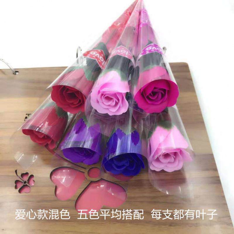 单支香皂肥皂玫瑰花康乃馨教师礼物七夕情人节活动店庆小礼物品批