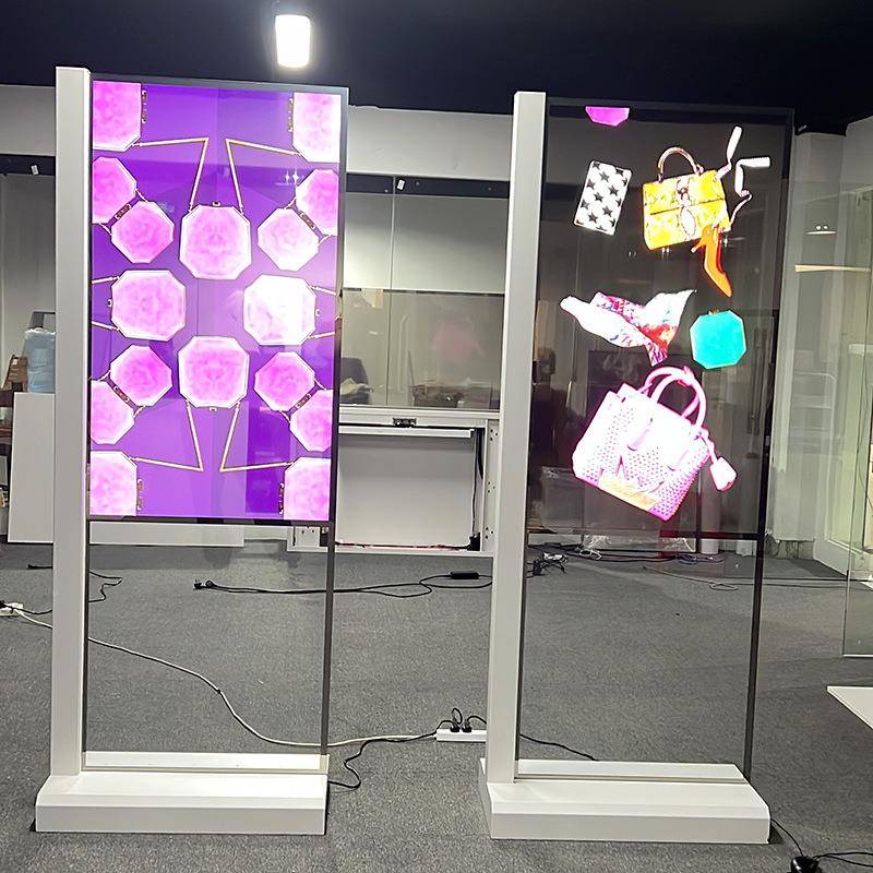 升LW550JUL降明OLED触摸一体机5O5寸透LED明屏广告机透lg自发光显