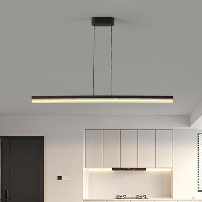 房色极11766简餐厅黑吊灯条办公室餐桌书前长台入户玄关阳台过道