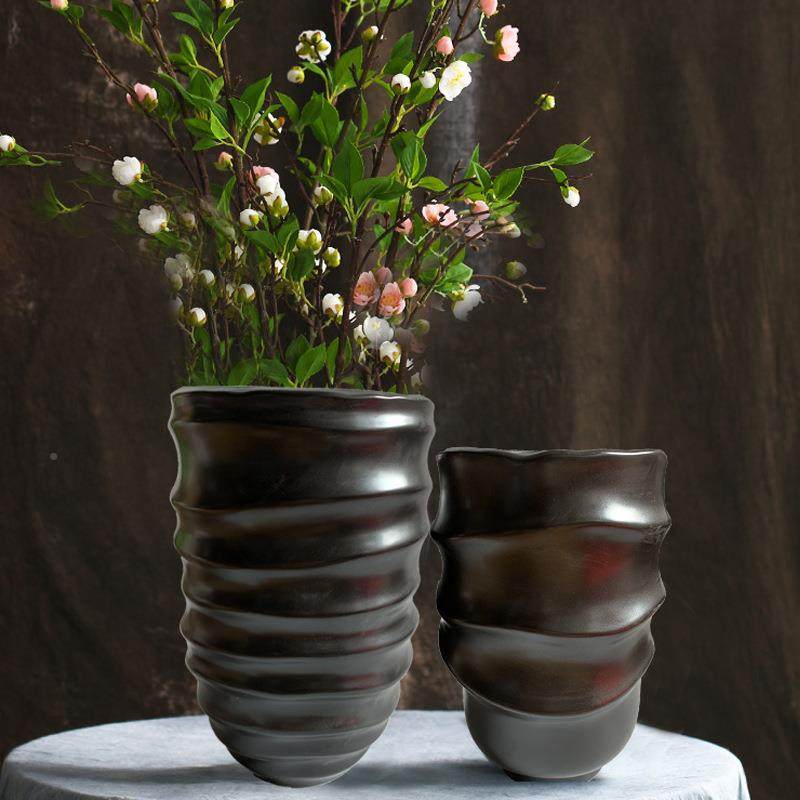 烧陶家瓷器素花瓶仿古中客厅电视柜插花装饰品居式瓷YEA瓶摆件,橡塑材料及制品,工业陶瓷,淘宝优惠券,粉丝福利购,淘宝优惠卷